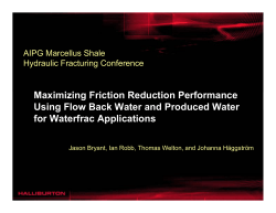Maximizing Friction Reduction Performance Using Flow Back Water