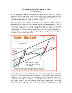 The Elliott Wave Gold Debate Is Over