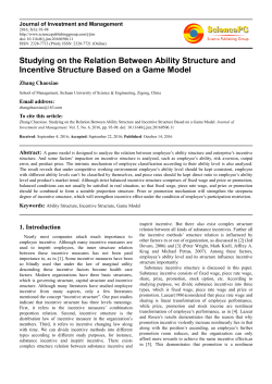 Studying on the Relation Between Ability Structure and Incentive