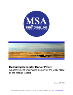 Measuring Generator Market Power