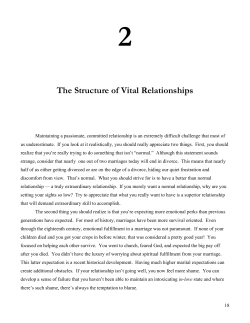 The Structure of Vital Relationships