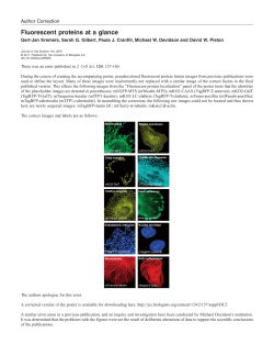 Fluorescent proteins at a glance - Journal of Cell Science
