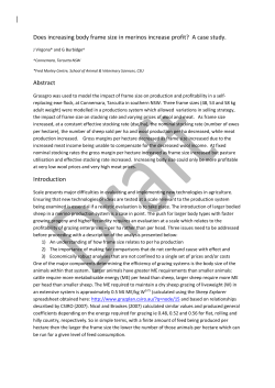 Does increasing body frame size in merinos increase profit? A case