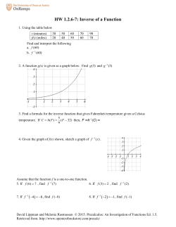 HW 1.2.6-7 Inverse of a Function