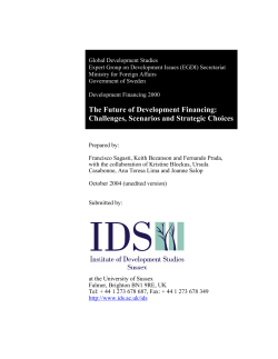 The Future of Development Financing