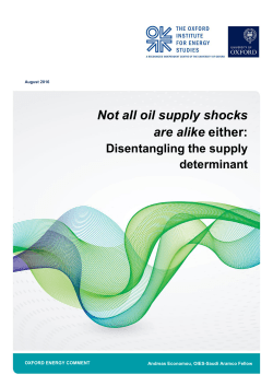 Not all oil supply shocks are alike either