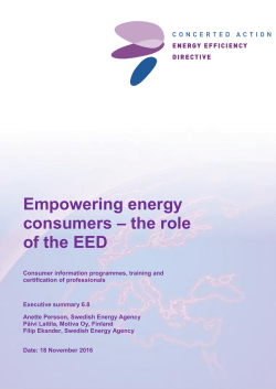 Energy consumers - Concerted Action
