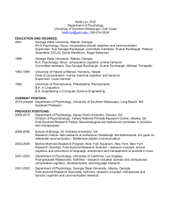 Heidi Lyn CV - The University of Southern Mississippi