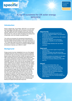 A ray of sunshine for UK solar energy SPECIFIC