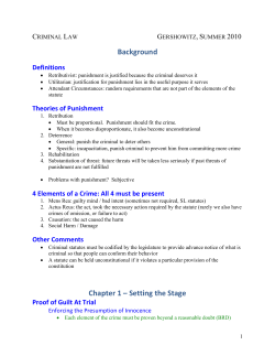 Anonymous &ndash; Criminal Law Outline