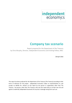 Independent Economics - Company tax scenario