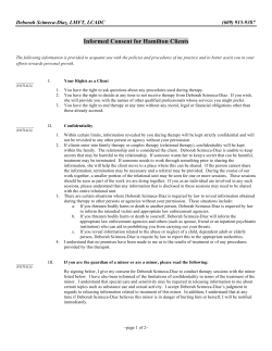 Informed Consent for Therapy - Debi Scimeca-Diaz