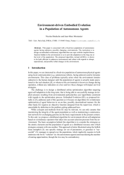 Environment-driven Embodied Evolution in a Population of