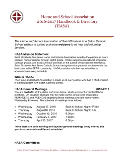 2016-2017 HASA Handbook and Directory