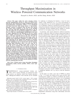 Throughput Maximization in Wireless Powered