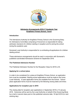 Admission Arrangements 2016
