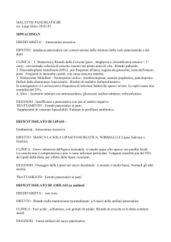 malattie pancreatiche