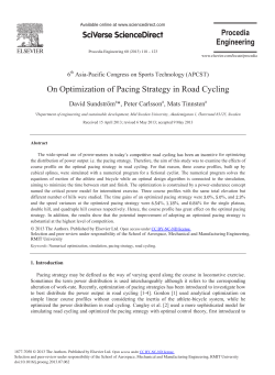 On Optimization of Pacing Strategy in Road Cycling