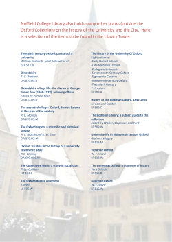 Nuffield College Library also holds many other books (outside the