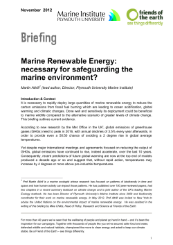 Marine Renewable Energy