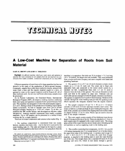 A Low-Cost Machine for Separation of Roots from Soil Material