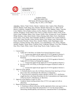 Academic Senate Meeting Minutes from 5-10-16
