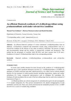 An efficient Hantzsch synthesis of 1,4