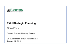 1/16/13 Open Forum Presentation by President Martin