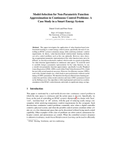 Model-Selection for Non-Parametric Function Approximation in