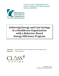 Healthcare Organization with a Behavior