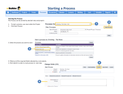 Processes in e-Builder - basic training guide