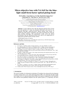 Micro objective lens with NA 0.65 for the blue- light small-form