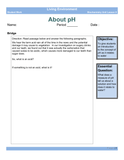 Acids and Bases Are Everywhere