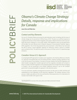 Obama`s Climate Change Strategy: Details, response and