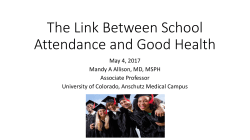 The Link Between School Attendance and Good Health