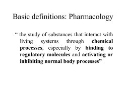 S01 Introduction To Pharmacology
