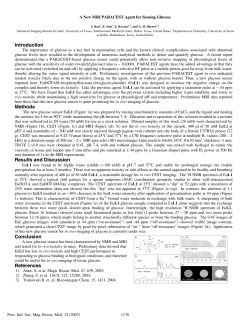 A New MRI PARACEST Agent for Sensing Glucose
