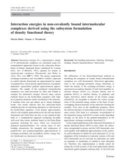 Interaction energies in non-covalently bound intermolecular