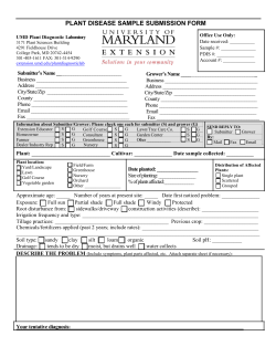 Plant Disease Submission Form