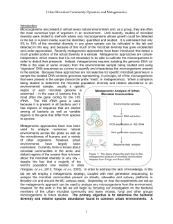 Metagenomic Analysis of Urban Microbial Communities