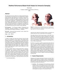 Realtime Performance-Based Facial Avatars for Immersive Gameplay