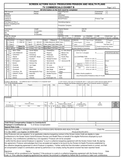 SCREEN ACTORS GUILD- PRODUCERS PENSION AND HEALTH