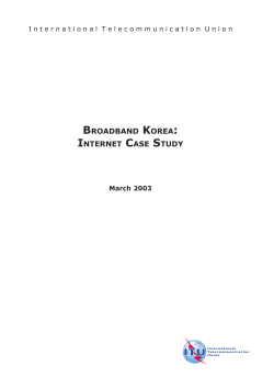 Broadband Korea: Internet Case Study