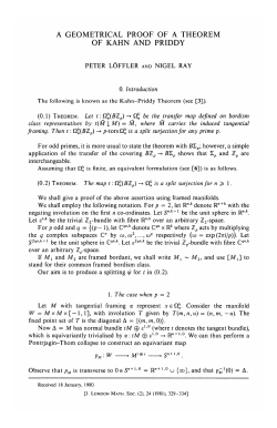 A GEOMETRICAL PROOF OF A THEOREM OF KAHN AND PRIDDY