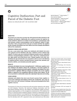 Cognitive Dysfunction: Part and Parcel of the