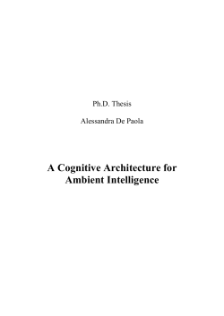 A Cognitive Architecture for Ambient Intelligence