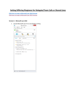 Setting Differing Ringtones for Delegate/Team Calls or Shared Lines