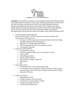 September 13, 2013 Meeting Notes Attendees: Susan McMurray
