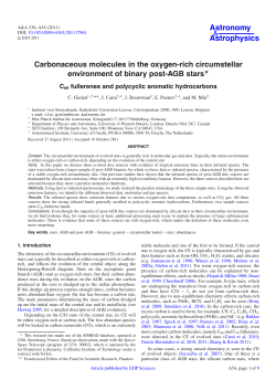 Carbonaceous molecules in the oxygen