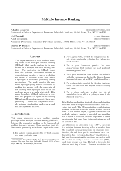 Multiple Instance Ranking - Rensselaer Exploratory Center for